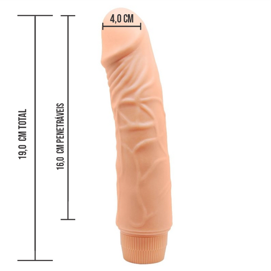 Pênis 19,5x4cm COM VIBRADOR - BARBARA JEFF 7.6