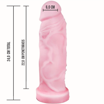 Pênis 24x6cm GROSSO EM CYBERSKIN - PURA AMBIÇÃO
