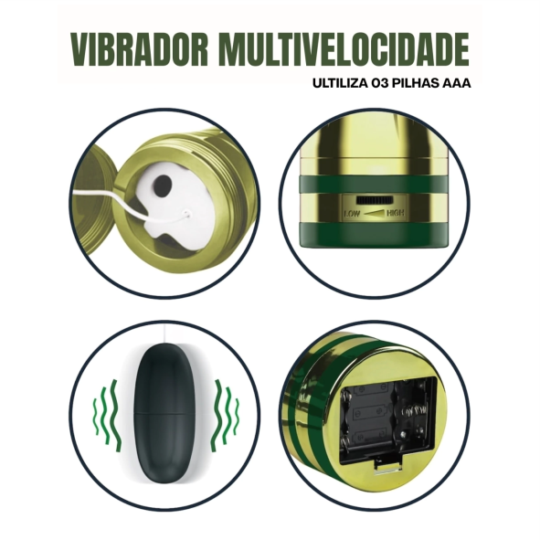 Masturbador Vagina Lanterna Com Vibrador - TAÇA DA COPA | MA004