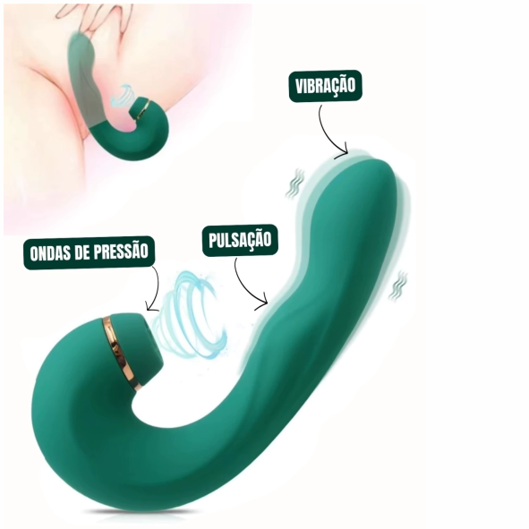 Vibrador Anita 3 EM 1 - Com Vibração, Tapping e Ondas de Pressão