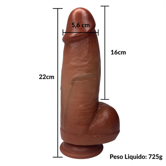 Pênis 22x5,6cm VAI E VEM, AQUECIMENTO E CONTROLE - MLVP3623LQ