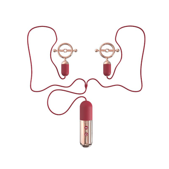 Grampo de Mamilos com Vibrador - Forbidden Lock- S-Hande