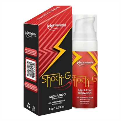 Vibrador Líquido 15g - SHOCK-G - MORANGO