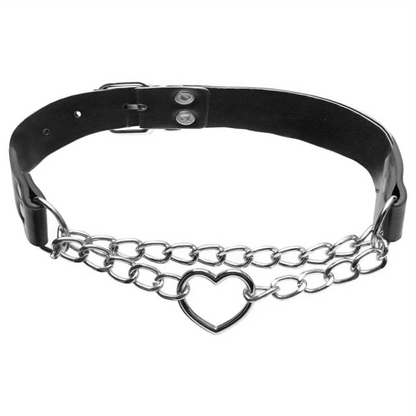Coleira Corrente E Pingente Coração
