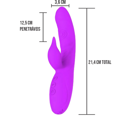Vibrador DINO 2 EM 1 - COM VIBRAÇÃO E PULSAÇÃO | Ref. 8009