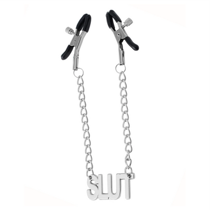 Prendedores para Mamilos com Regulagem e Pingente - SLUT