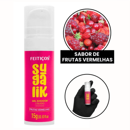 Sugador Pulsador Líquido 15g - SUGALIK FRUTAS VERMELHAS