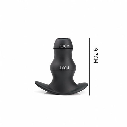 Plug Anal Vazado em Silicone - 9.7 x 4.6 cm