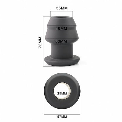 Plug Anal Vazado em Silicone - 7.3 x 3.5 cm