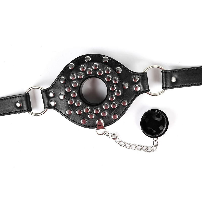 Mordaça de Metal com Couro Sintético