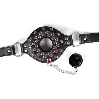 Mordaça de Metal com Couro Sintético