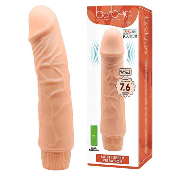Pênis 19,5x4cm COM VIBRADOR - BARBARA JEFF 7.6