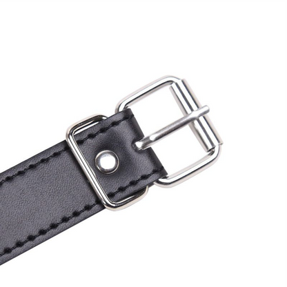 Mordaça Choker com Anel de Metal - Preto