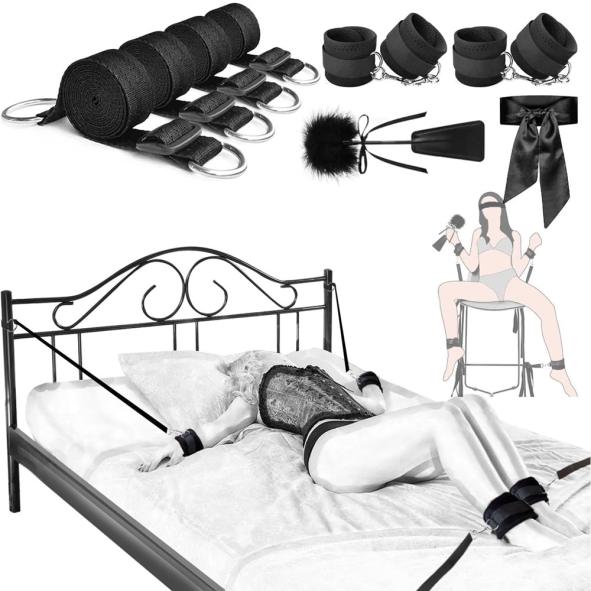 Kit de Bondage e Restrição com 8 Peças - YOUVIBE - SM041