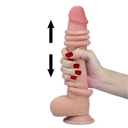 Pênis 24x4,3cm DUPLA CAMADA COM VENTOSA - GET LUCKY 9.0