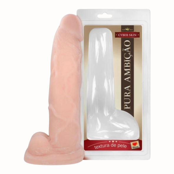 Pênis 27x6cm GROSSO EM CYBERSKIN - PURA AMBIÇÃO