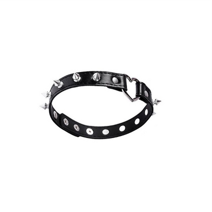 Coleira Choker com Coração e Pinos