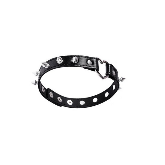 Coleira Choker com Coração e Pinos