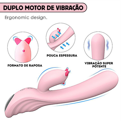 Vibrador Plume - Com Estimulador Clitoriano S-HANDE