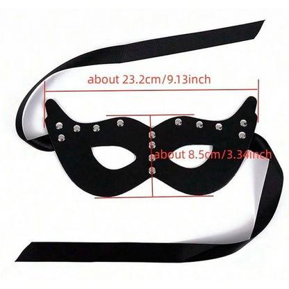 Máscara em Couro com Cetim de Amarrar - SI