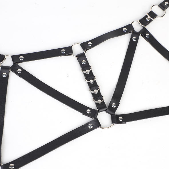 Harness Feminino de Couro - Fivelas - YOUVIBE - SA051