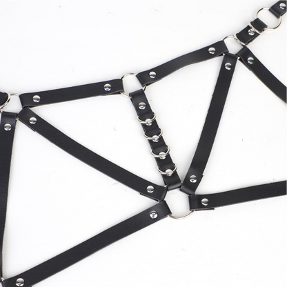 Harness Feminino de Couro - Fivelas - YOUVIBE - SA051