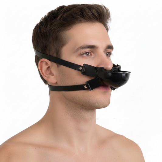 Mordaça com Bocal Funil P/ Introdução de Líquidos