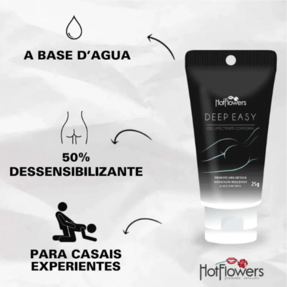 Gel Dessensibilizante ANAL 25g - DEEP EASY HOT FLOWERS