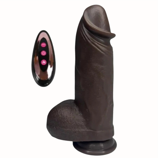Pênis 22x5cm VAI E VEM, AQUECIMENTO E CONTROLE - MLVP3622LQ