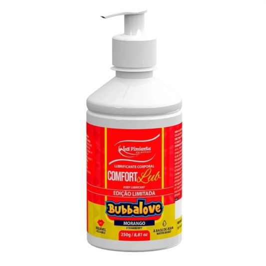 Lubrificante Beijável 250g - MORANGO BUBBALOVE
