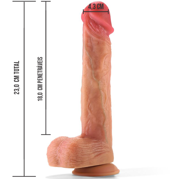 Pênis 23,0 X 4,3 cm  Realístico 5 - SI - 9549