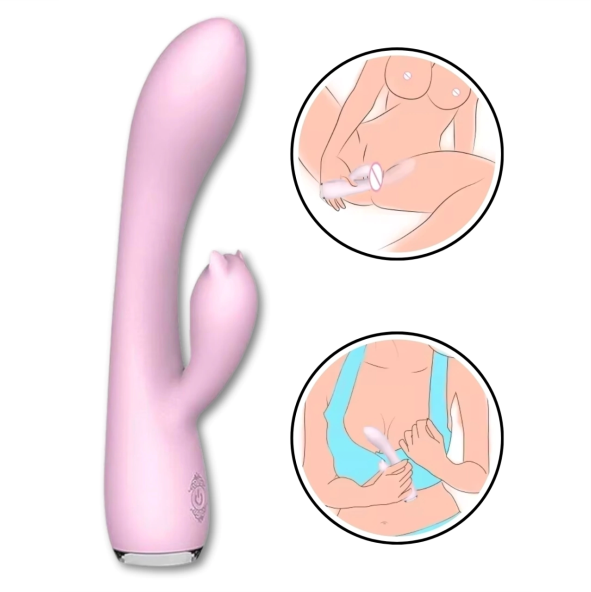 Vibrador Fanny com Estimulador Clitoriano S-HANDE