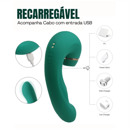 Vibrador Anita 3 EM 1 - Com Vibração, Tapping e Ondas de Pressão