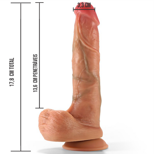 Pênis 17,8 X 3,3  Realístico 2 - SI - 9546