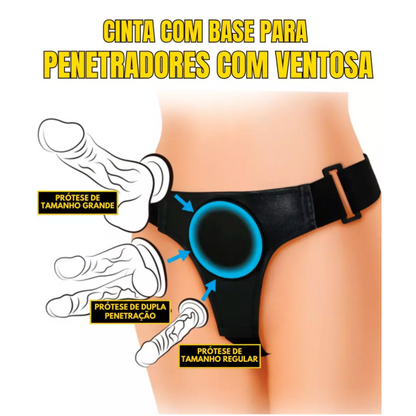 Cinta Com Pênis  DAVID 17,8x3,8 cm - VB116 (COM VIBRADOR)
