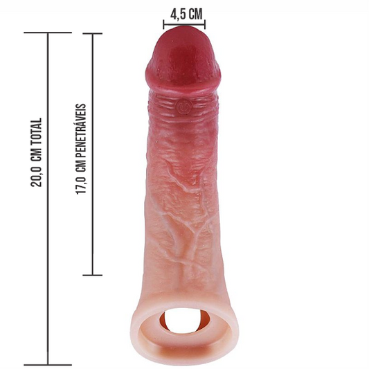 Capa Peniana 20 cm x 4,5 cm - Vibro com controle Remoto - SI