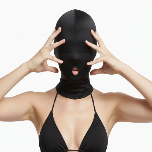 Capuz em Spandex Privação Visual e Abertura para Boca