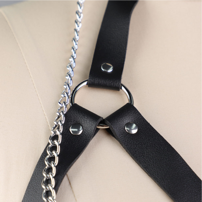 Kit Harness - Coleira, Mordaça e Prendedor de Mamilos - YOUVIBE - SA045