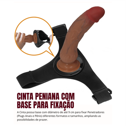 Cinta com Pênis 21,5x4cm - COM EJACULAÇÃO KYTON