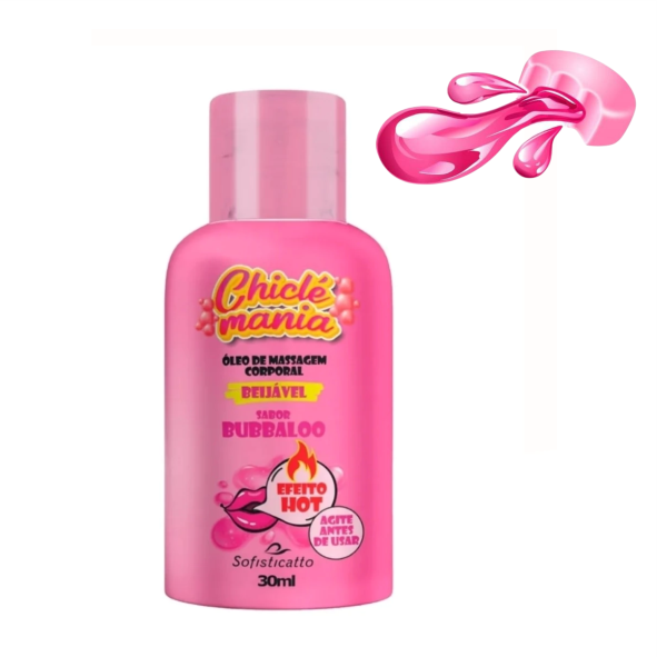 Gel Comestível Chiclete Bubbaloo 30 ml - CHICLÉ MANIA