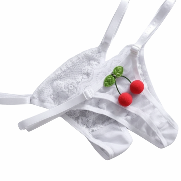 Calcinha Fio Dental String Cerejinha Mil Toques