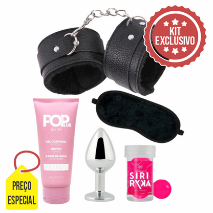 KIT 06 - ALGEMA + VENDA + PLUG METAL P + BOLINHA + LUBRIFICANTE