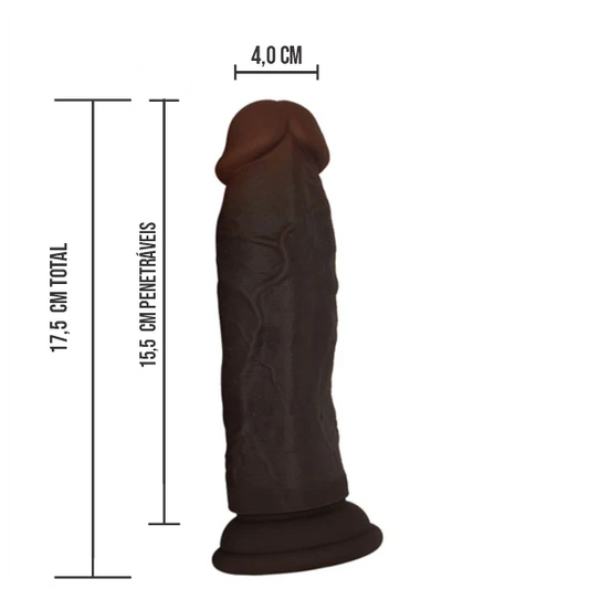 Pênis 17,5x4cm COM VENTOSA - GOOD VIBE TOYS - DI-076