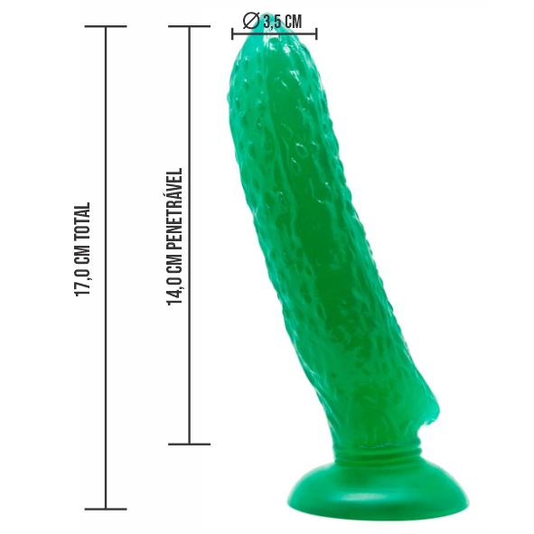 Penetrador Pepino com Ventosa – PASSIONATE FRUIT - BI-017009