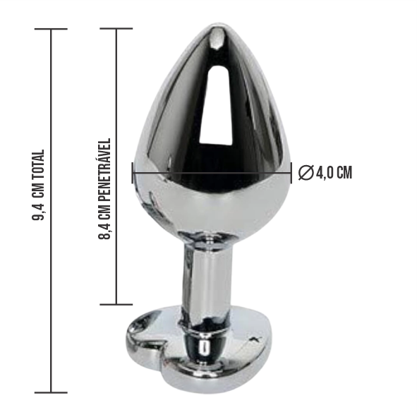 Plug Metal G - FORMATO CORAÇÃO