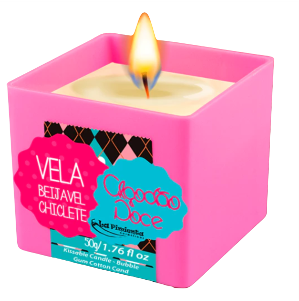 Vela Beijável  para Massagem 50g - CHICLETE